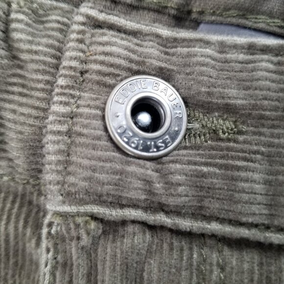 EDDIE BAUER Corduroy Pants Slat Green Men's Straight Leg Cotton 38 x30 - Picture 10 of 10